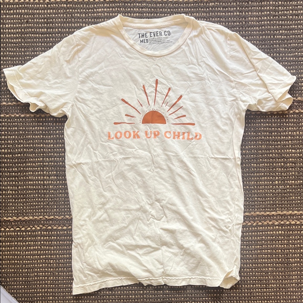 Women's Cream Tee - Look Up Child Design